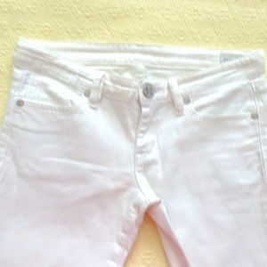 BCBG Maxazria white stretch jeans.
